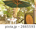 森の中のイギリス風オープンカフェ