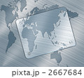 金属板と世界地図