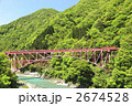 新緑の中のトロッコ列車