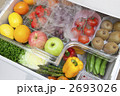 冷蔵庫内の果物と野菜