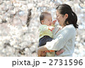 母と子と桜