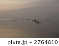 朝焼けの琵琶湖