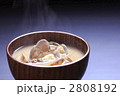 アサリの味噌汁のクローズアップ