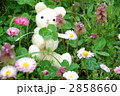 デイジー畑で四つ葉を持つぬいぐるみ～横