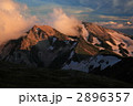白馬岳からの杓子岳と白馬鑓ヶ岳