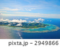 空から眺めた石垣島の珊瑚礁（石垣島／沖縄県）