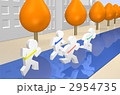 駅伝をあらわすCGイラスト