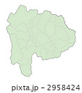 山梨県地図(色付)