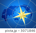 コンパスと世界地図