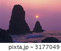屏風岩の夕日