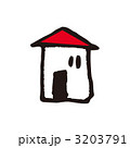 赤い屋根の家のイラスト