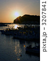 夕日　島