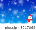 雪だるまのメッセージカード