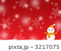 雪だるまのメッセージカード