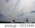 照明塔と青空と雲　