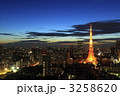 東京タワーと富士山が見える薄明夜景