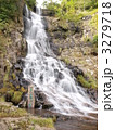 北海道　千歳市　美笛の滝　滝　崖　壮大　自然　川