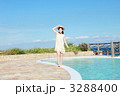 プールサイド　バカンス　イメージ