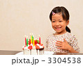 バースデーケーキと女の子