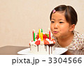 バースデーケーキと女の子