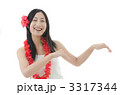 レイをつけた女性