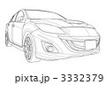 イラスト 車 自動車 スポーツカー 4ドア  自家用車 ハッチバック