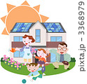 ソーラー発電住宅家族