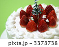 いちごのショートケーキ（ホール右寄りバックカラー）