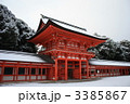 雪の下鴨神社　楼門