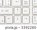 パソコン　キーボードの矢印キー　俯瞰