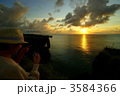 万座毛からの夕焼け