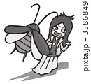 ゴキブリ飛ぶ白黒