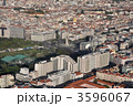 ポルトガル　リスボン市街の空撮、大西洋側からの回り込み