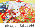 千代紙に招き猫・横位置