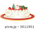サンタクロースの乗ったクリスマスケーキ