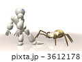 恐怖を表す3DCGイラスト