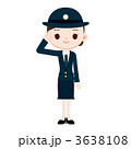 敬礼をする婦人警官