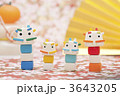 辰の家族のクラフトと鏡餅と扇子
