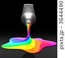 Mixed colors pouring from a tube
