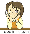 頬杖の女性