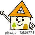 ガッツポーズする家
