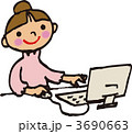 PCを使う女の子