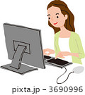 PCを使う女性