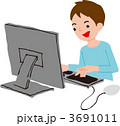 PCを使う男の子