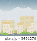 雨の街