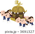 神輿をかつぐ人々