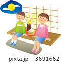 月を見上げる子供