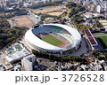 長居スタジアムを空撮