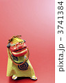 獅子舞と赤バック