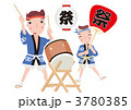 和太鼓を叩く青年